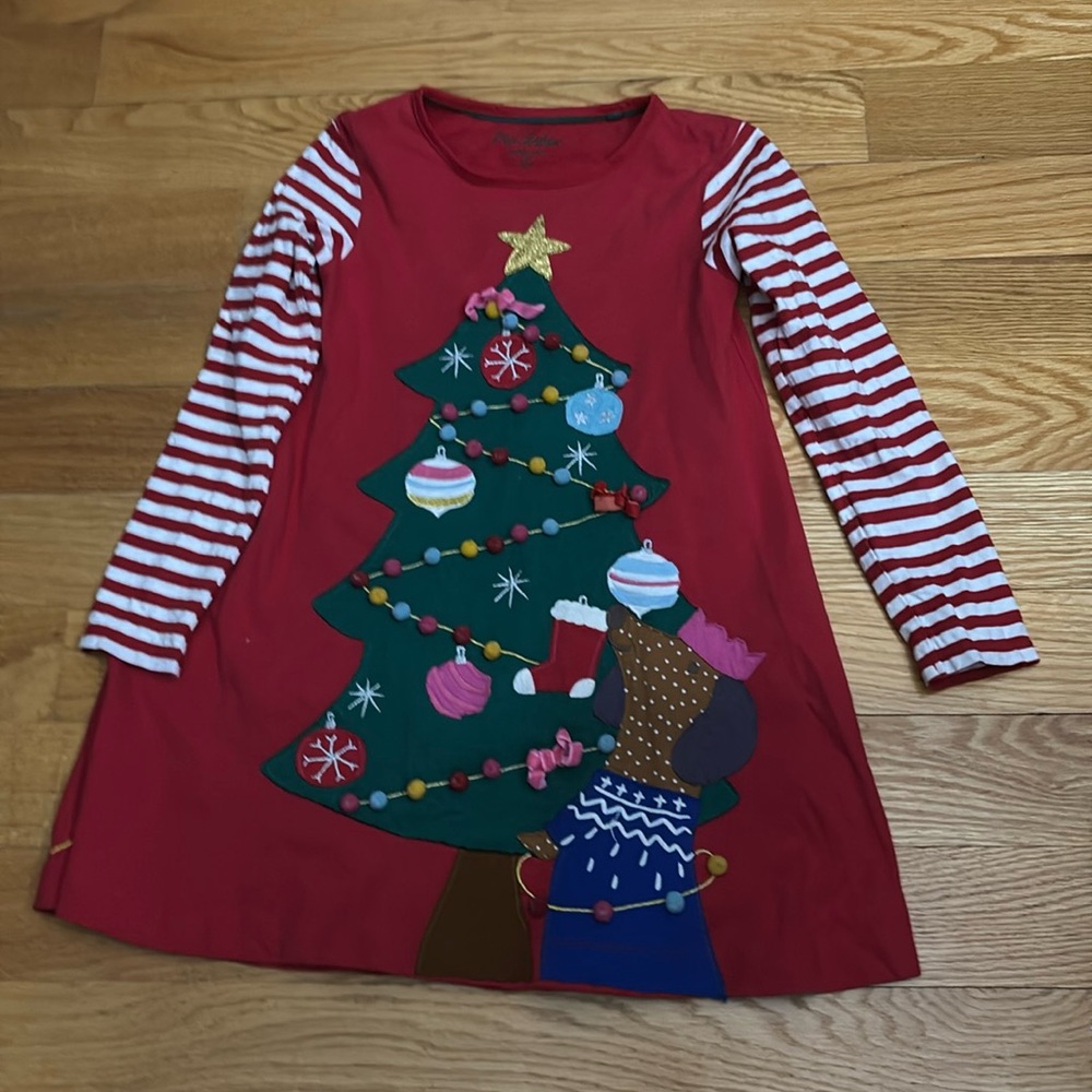 Mini Boden Girls Christmas Tree Tunic